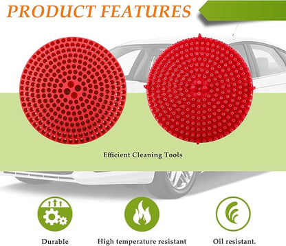 Car Wash Bucket,10.28 Inch Diameter Car Wash Filter for Collecting Sediment & Grit,Universal Essentials Car Cleaning Accessories for Most Cars Trucks SUVs (Red)
