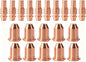 fits Harbor Freight Titanium Plasma65 TI-PC65 iPT-65 56255 56811 59182 58895 59164 Plasma cutter consumables Nozzles Electrodes Cups kits (20pk Electrodes + nozzles)