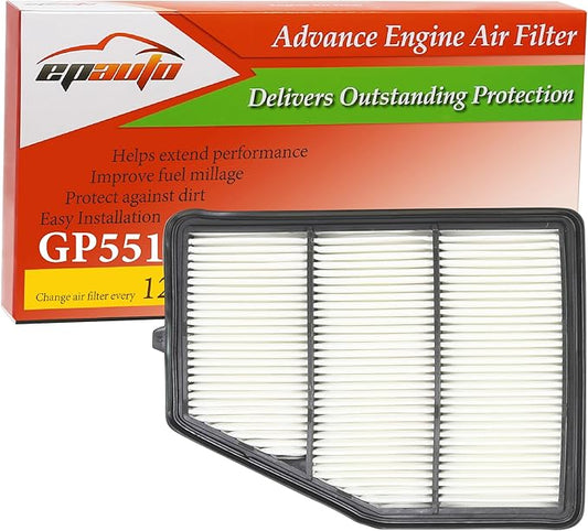 EPAuto GP551 (CA12551) Engine Air Filter, Replacement for Nissan Altima (2019–2025) – Rigid Panel Filter for 2.5L Gas Engines – Improves Airflow, Fuel Efficiency, and Engine Protection