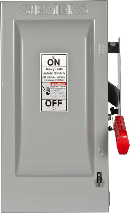 Siemens 30-Amp 3 Pole 600-volt Fused Heavy Duty Safety Switches and iPower 6 Inch Air Carbon Filter Indoor Plants Grow Tent Odor Control Scrubber