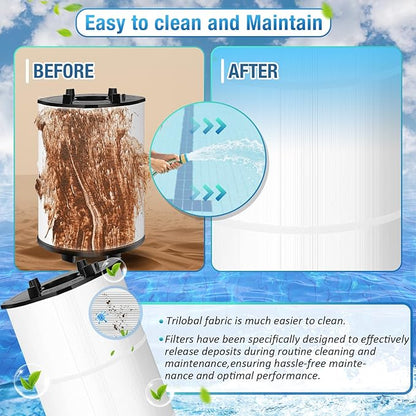 Upgraded 27002-0100s Pool Rinseable Cartridge. Compatible with sta-rite 27002-0100S Pool and Spa D.E. Filter and PLM100 System 2 Modular Media. 100 Sq.FtFiltration Area，with Air Bleed Assembly