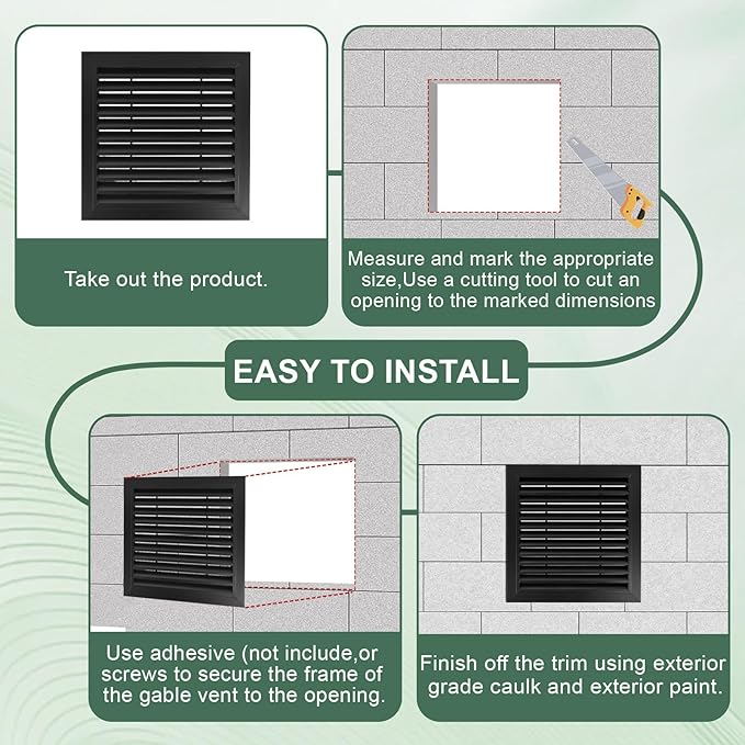 2-Pack Paintable Gable Vents - 18" x 18" Aluminum with Screen, Maximize Ventilation in Attics and Sheds, Vent Opening: 16" x 16"