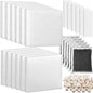 26 Pcs Aquarium Filter Media Kit Compatible with Fluval C4 (70 Gal) Power Filter, 6 White Foam Sponge Pads, 6 Poly Foam Sheets, 6 Bio-screen, 6 Activated Carbon, 2 Pack 7 Oz/200g Ceramic Ring