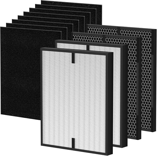 12-Pack 3000 Replacement Filters Compatible with AD3OOO, 3000M, 3000Pro Air Series Air-Purifiers 2 Pack Fliter, 2 Pack Activated Carbon,8 Pack Pre-Filters