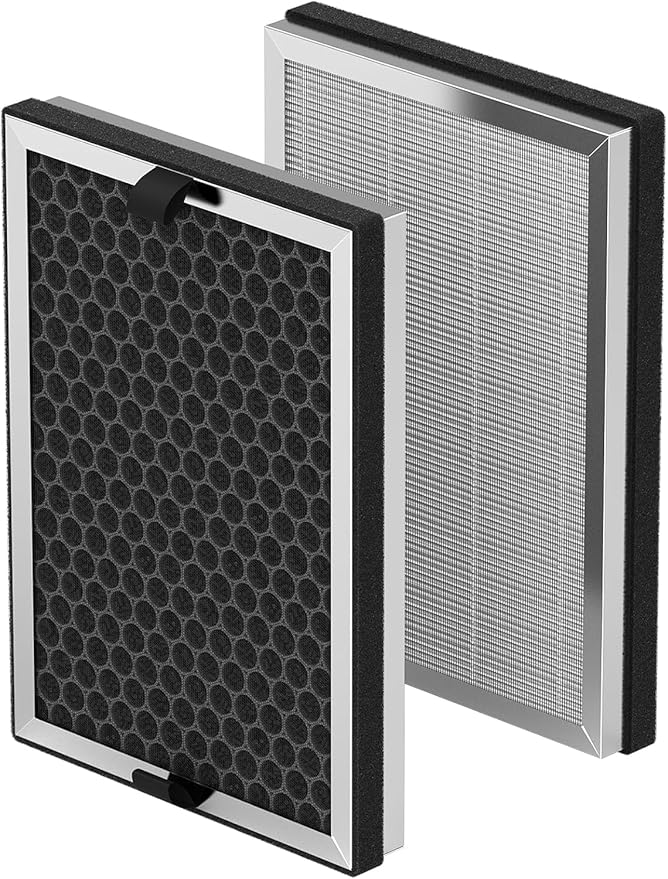 Muvzeznli replacement filter compatible with JF260 air purifier, three in one filter, HEPA activated carbon filter (2Pack)