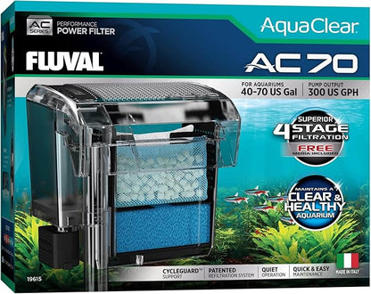 Fluval - Clear for AC70/AC110 Power Filter, 10.8 oz / 310 g, 2-Pack – Improves Fish Health, for Use in Freshwater & Saltwater Aquariums