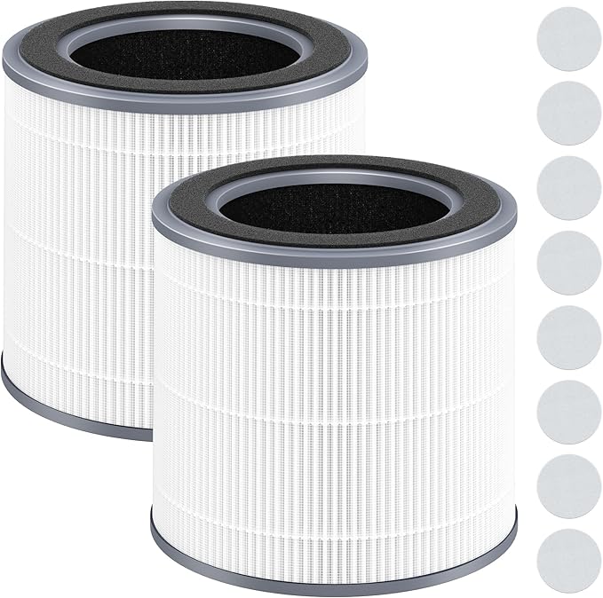 2 Packs HH001 Filter Replacement for Hynik Alviera HH001 Air Cleaner Purifier, 3 Stages Filtration of Premium Filter, Activated Carbon and pre-filter with Extra 8 Pieces Aroma pads