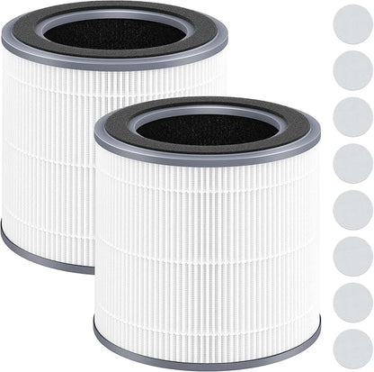 2 Packs HH001 Filter Replacement for Hynik Alviera HH001 Air Cleaner Purifier, 3 Stages Filtration of Premium Filter, Activated Carbon and pre-filter with Extra 8 Pieces Aroma pads