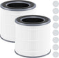 2 Packs HH001 Filter Replacement for Hynik Alviera HH001 Air Cleaner Purifier, 3 Stages Filtration of Premium Filter, Activated Carbon and pre-filter with Extra 8 Pieces Aroma pads