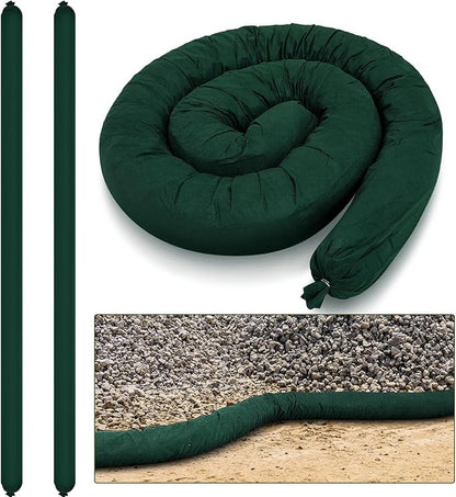 2 Pcs Sediment Filter Erosion Control Blanket Silt Fence Sock with Stuffers Drain Stormwater Sediment Filter for Erosion Control and Storm Drain Protection (Green)