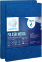 16x25x1 Reusable Air Filters - Made in USA - MERV 6 Washable AC HVAC Furnace Fan Coil Filter Media - Cut to Fit - Synthetic Alternative to Hog’s Hair Filter - 2 Pack
