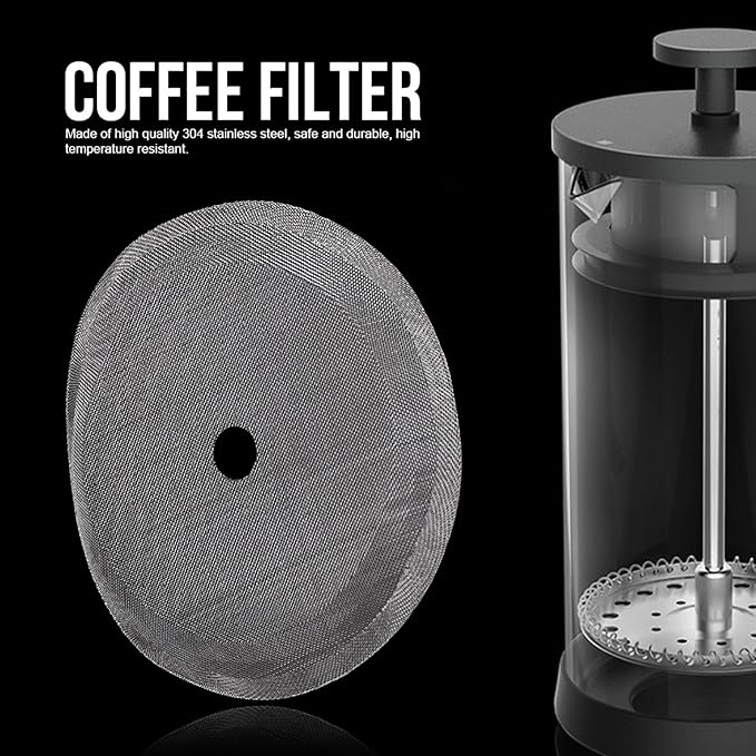 5Pcs Stainless Steel Coffee Mesh Filter, Portable Reusable Cofffe Pot Mesh Filter Coffee Making Tool Mesh Accessory