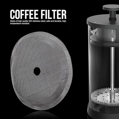 5Pcs 304 Stainless Steel Coffee Mesh Filter Portable Reusable Cofffe Pot Mesh Filter Coffee Making Tool Mesh Accessory (Large-1000ml)