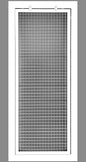 HVAC Premium 8" x 34" Cube Core Eggcrate Return Air Filter Grille for 1" Filter - Aluminum - White [Outer Dimensions: 10.5" x 36.5]
