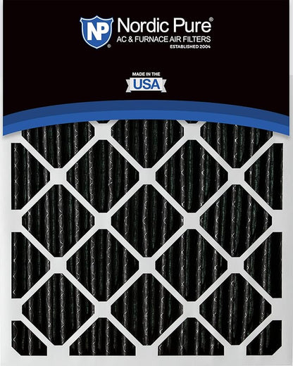 Nordic Pure 20x20x1 (Actual Size: 19 1/2 x 19 1/2 x 3/4) Furnace Air Filters MERV 8 Pleated Plus Carbon 3 Pack