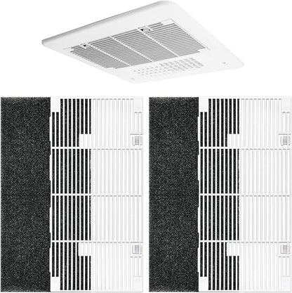 Dianrui 2 PCS RV for Dometic A/C Vent Cover Replacement, Duo-Therm Air Conditioner Grille Replacement for Dometic 3104928.019 with Air Filter pad RV Parts & Accessories