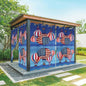 Independence Day Waterproof Outdoor Curtains for Patio, Windproof Weatherproof Curtains with Weighted Hem, Hot Air Balloon Patriotic Star Light Filtering Privacy Drapes for Porch 54"x 84" 2 Panels