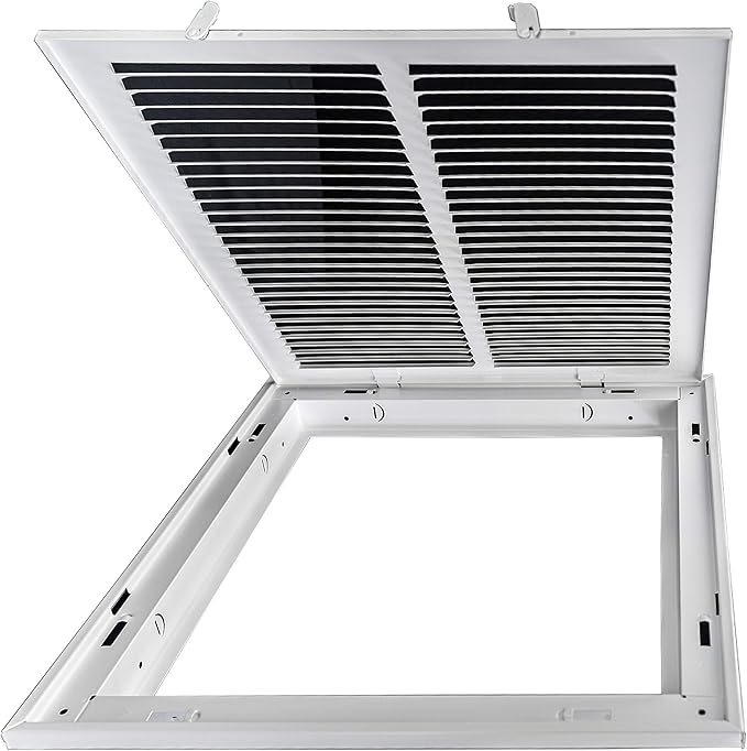 Venti Air 14" X 14" Steel Return Air Filter Grille - Removable Face/Door for 1 inch filters - HVAC Duct Cover Grill (2-3 Business Day Delivery) [Outer Dimension: 16.5"W X 16.5" H]