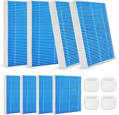 DerBlue 8pcs Wick Replacement Filter and 4pcsTop Fill Humidifier Replacement Filters Compatible with Superior 6000S Smart Evaporative Humidifier,high efficiency filter can last more than 6 months