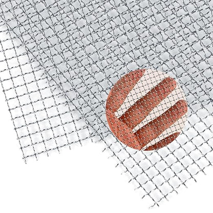 Wire Mesh Stainless Steel Woven Wire Mesh Screen 6 Mesh 300X 210mm Air Vent Metal Mesh for DIY Projects, Vent, Cage, Garden, Window Screen, Filter Mesh 4 Pack, silver, SY6MTSWUS