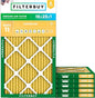 Filterbuy 16x25x1 Air Filter MERV 11 Superior Pet & Allergy Defense (6-Pack), Electrostatic Pleated HVAC AC Furnace Filters Replacement, Made in USA (Actual Size: 15.50 x 24.50 x 0.75)