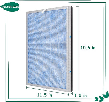 MSA3/MSA3S Filter Replacement, Compatible with Membrane Solutions MSA3 and MSA3S Smart Air Purifier, 【Upgraded】3-in-1 H13 True HEPA Filter, 2 Pack