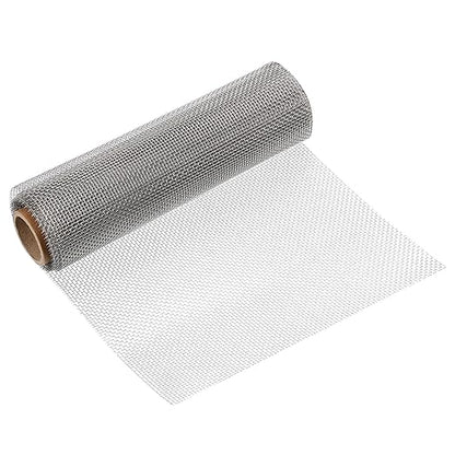 uxcell 10 Mesh 118" x 10" Woven Wire Mesh, 316 Stainless Steel Air Vent Filter Screen, Window Screen Mesh for DIY Projects Vents Cover Filtration Animals Fence