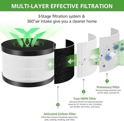 AP01 Filter Only Compatible with Himox AP01(H01) Air Purifi-er, High-Efficiency 3-Stage Filtration for Himox AP01 Replacement Filter, 2 Pack