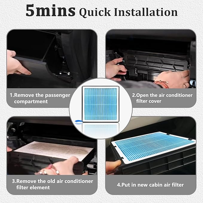 CF12160 Dedicated Cabin Air Filter With Activated Carbon For K I A Tucson Kona Veloster Venue Soul Seltos Sportage
