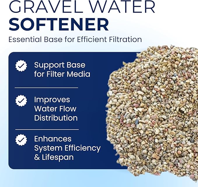 IPW Industries Water Softener Gravel - Garnet Filter Bed Media for Filter Tanks, Water Conditioners, and Water Softeners - Pure Filtration Grade Bedding Perfect for Backwashing Tanks (15 Lbs)