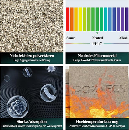 boxtech Aquarium Filter Media Bio Ceramic Brick Bio Filter Media for Salt Fresh Water Aquarium Canister Filter Pond, High Flow Rate Support Biological Filtration