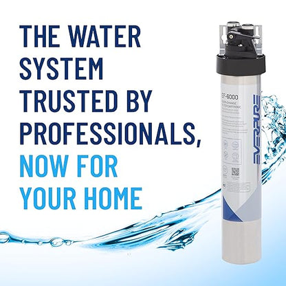 Pentair Everpure EF-6000 Full Flow Drinking Water System, EV985500, Includes Filter Head, Filter Cartridge, All Hardware and Connectors, 6,000 Gallon Capacity, 0.5 Micron