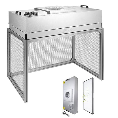 Vertical Laminar Flow-Hood Fan-Filter-Unit Yzzwer - FFU HEPA Filters for Class 100/ISO 5 Cleanliness in Clean Mycology and Mushroom Room 47.2" x 23.6" x 29" Working Area 110V