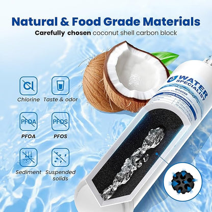 Waterspecialist WS608 Water Filter, Replacement for 4396841, Everydrop® Filter 3, EDR3RXD1, 4396710, Kenmore® 46-9083, 46-9030, Refrigerator Water Filter, 1 Filter