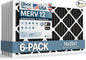 BNX TruFilter 14x25x1 MERV 12 Odor Defense (6-Pack) AC Furnace Air Filter with Activated Carbon - MADE IN USA - Pleated Air Conditioner HVAC AC Furnace Filters - Removes Odor, Mold, Bacteria, Smoke