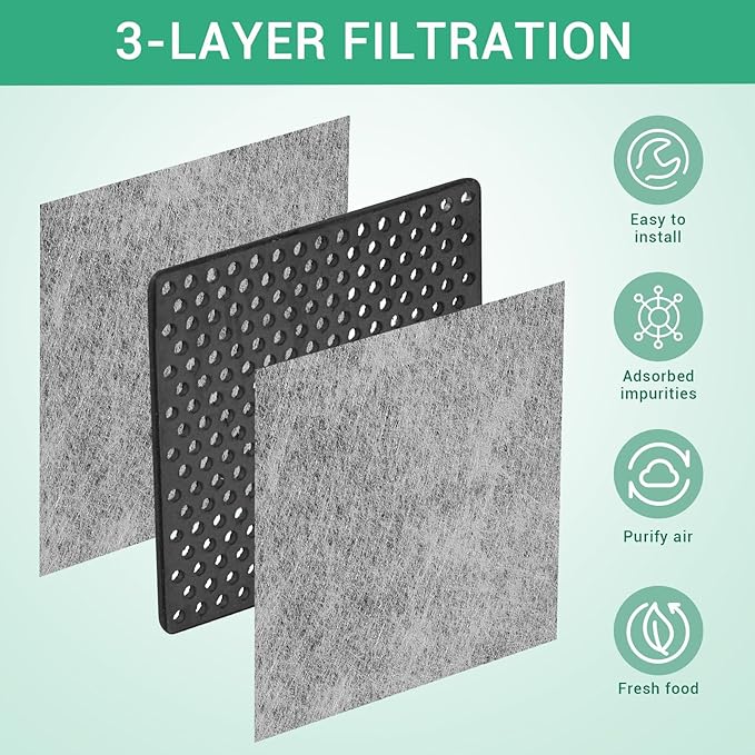 Barkior 6-Pack Refrigerator Air Filter Replacement for LG LT120F & Kenmore 46-9918 – Extra Thick Carbon, Up to 12+ Months Freshness, Fast Odor & VOC Removal, Easy Install