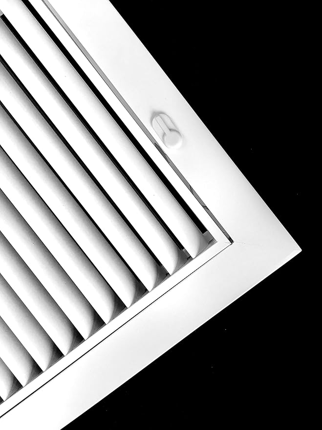 20" X 14" Aluminum Return Filter Grille for 1" Filter - Easy Airflow - Linear Bar Grilles [Outer Dimensions: 22.5w X 16.5h]