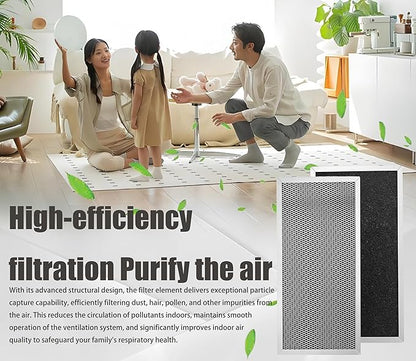 2-Pcs SV02300 Air Exchanger Filter 15-3/8 x 7-1/8 x 5/8 Inches Efficiency Premium Quality Air Filters for Improved Indoor Air Quality Home Ventilation System Replacement Filter