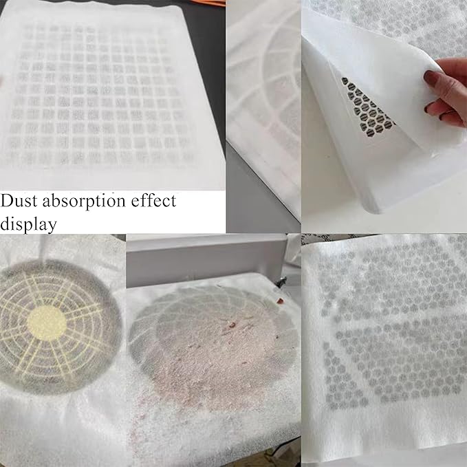 200 Sheets Nail Dust Collector Filter Paper Disposable Nail Dust Filters for Most of Nail Dust Collector Machine Nail Vacuum Dust Collector for Nail Salon Nail Supplies Accessories (white)
