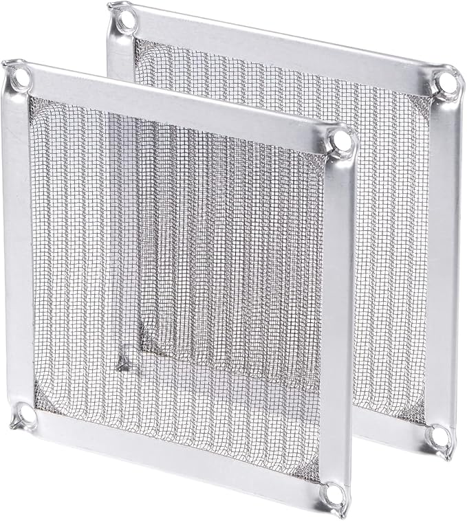 MECCANIXITY 120mm Computer Fan Filter Grills Stainless Steel Mesh Dustproof Case Cover for Computers, Pack of 2