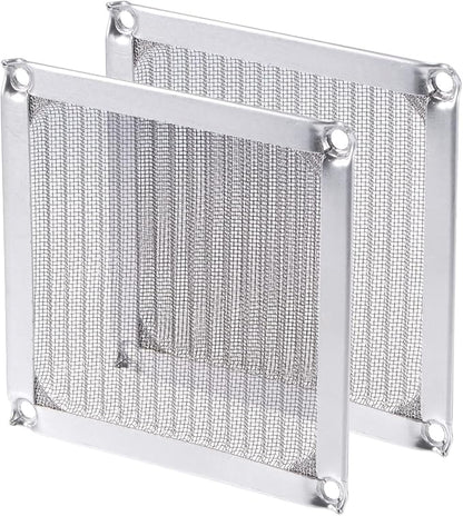 MECCANIXITY 120mm Computer Fan Filter Grills Stainless Steel Mesh Dustproof Case Cover for Computers, Pack of 2