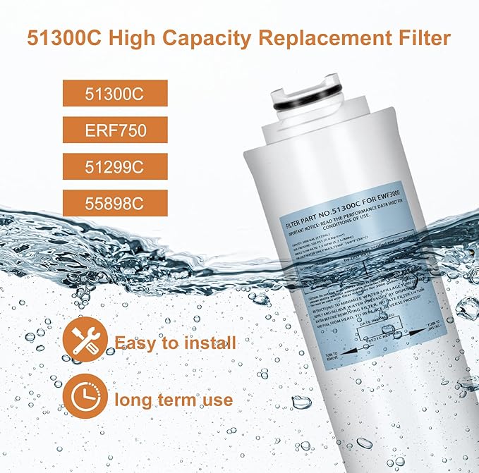 51300C Replacement Filter, 3 Packs Replacement for EzH2O Filter Bottle Stations, 3000 Gallon 51300C Water Filter Replacement for ERF750, 51299C, 55898C EWF3000(No Chip)