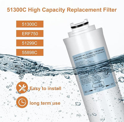 51300C Replacement Filter, 3 Packs Replacement for EzH2O Filter Bottle Stations, 3000 Gallon 51300C Water Filter Replacement for ERF750, 51299C, 55898C EWF3000(No Chip)