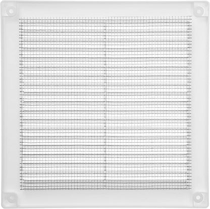 Vent Systems 4.5" x 4.5" Inch (Opening Dimensions) Plastic White Soffit Vent Cover - Flat Square Air Vent Grille - Air Vent Deflector - HVAC 6" x 6" Inch (Overall Dimensions)