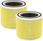 Core 300 Replacement Filter [Pet Care] Compatible with LEVOIT Core 300/Core 300S/Core-P350, 3-in-1 True HEPA Filter, High-Efficiency Activated Carbon, Part# Core 300-RF-PA, Yellow, 2 Pack