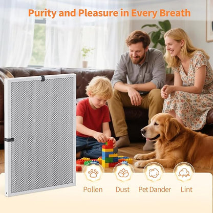 2-Pack 18x24x1 MERV 8 Reusable & Washable Electrostatic Air Filters - Long-Lasting Filter for HVAC, Furnace & Air Conditioner Units, Actual Size: 17-5/8” x 23-5/8” x 7/8”