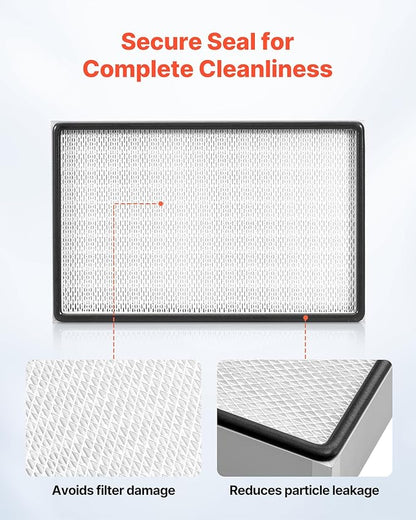VEVOR Laminar Flow Hood Filter, 18.39 x 11.89 x 2.95 in, 1 Piece HEPA Filter Replacement for 23.62 x 21.65 in Portable Clean Room to Capture Particles Sized 0.3μm, Glass Fiber, Aluminum Frame