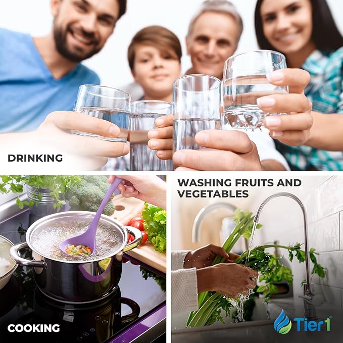 Tier1 1 Micron 10x4.5 Water Filter | Spun Wound Polypropylene Whole House Sediment Water Filter | Replacement for Pentek DGD-2501, 155359-43, SDC-45-1001 | 4.5 x 10 Water Filter Cartridge (12-Pack)