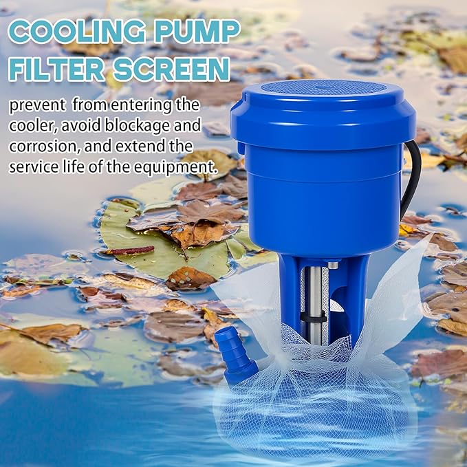 2 Sets 19.7 x 19.7 Inch Swamp Cooler Pump Swamp Cooler Filter Mesh Pump Basket Filter Screen with Cable Zip Ties(White)