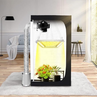 iPower 6 Inch Air Carbon Filter Indoor Plants Grow Tent Odor Control Scrubber with Australia Activated C for Inline Fan, Reversible Flange, Prefilter Included, Silver